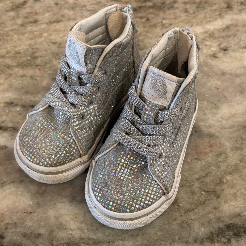 Little girls sparkly vans